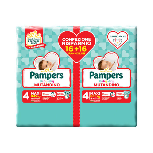 PAMPERS MUTANDINO B.DUO MAXI PZ32